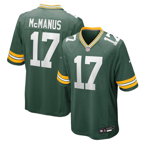 Men's Green Bay Packers #17 Brandon McManus Green 2025 Stitched Game Jersey